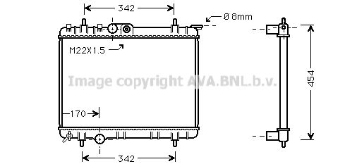 AVA QUALITY COOLING Радиатор, охлаждение двигателя PEA2205